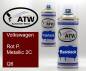 Preview: Volkswagen, Rot P. Metallic 2C, Q6: 400ml Sprühdose + 400ml Klarlack - Set, von ATW Autoteile West.